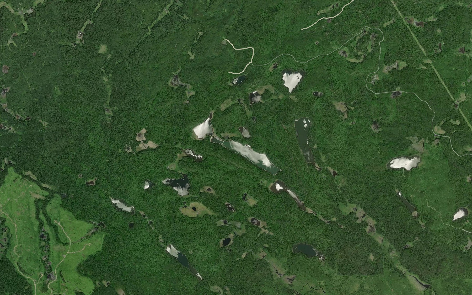 Satellite map of the Thunder Lake