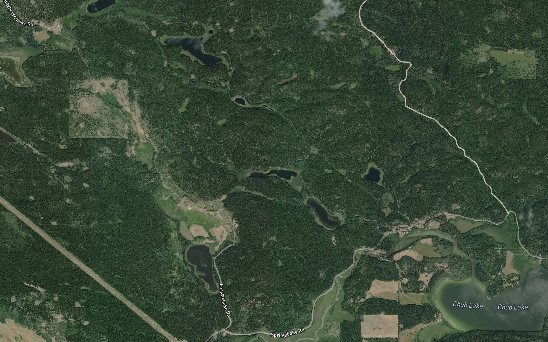 Satellite map of the Club Lake