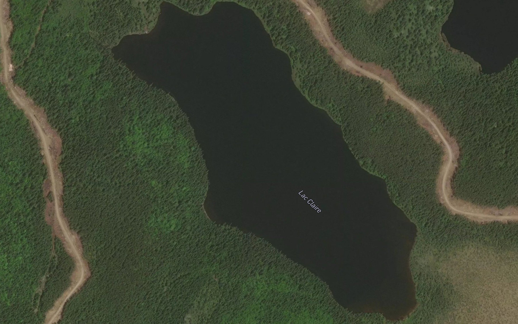 Satellite map of the Lac Claire