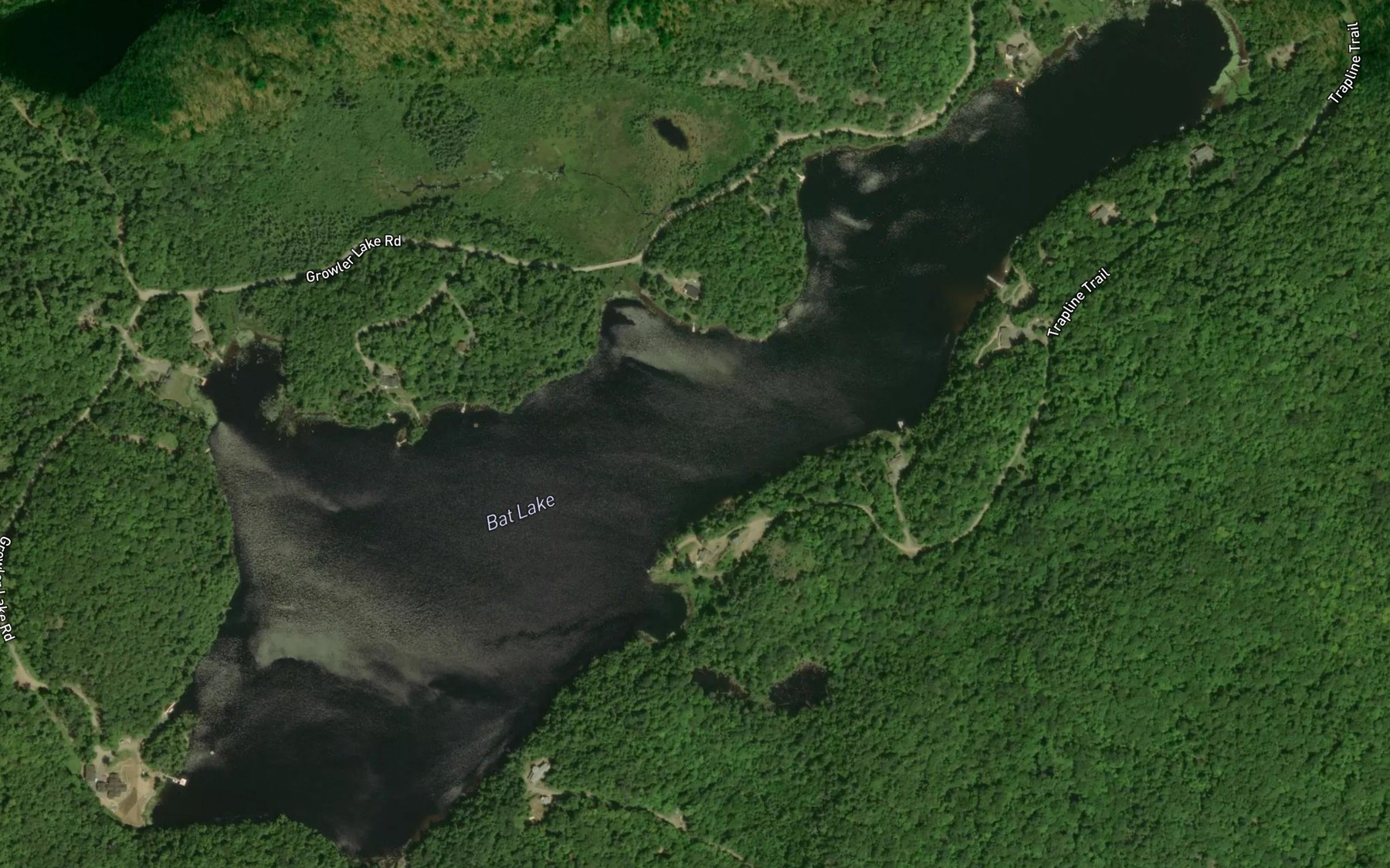 Satellite map of the Bat Lake