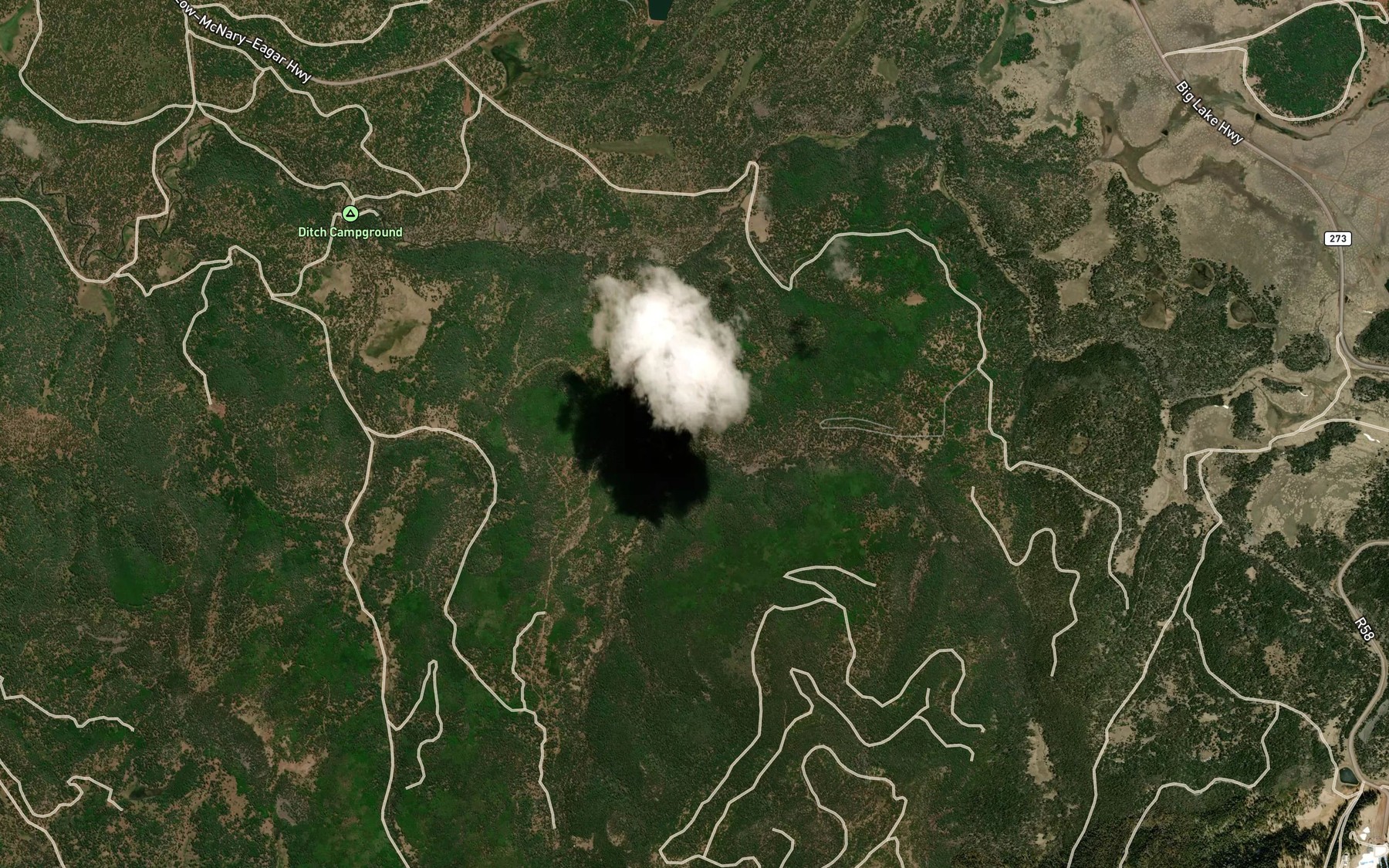 Satellite map of the Smith Creek