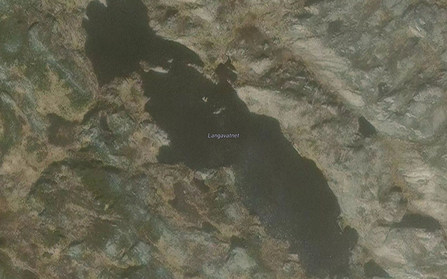 Satellite map of the Langavatnet