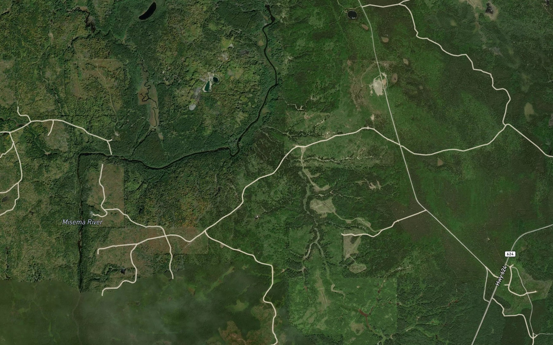 Satellite map of the Spring Creek