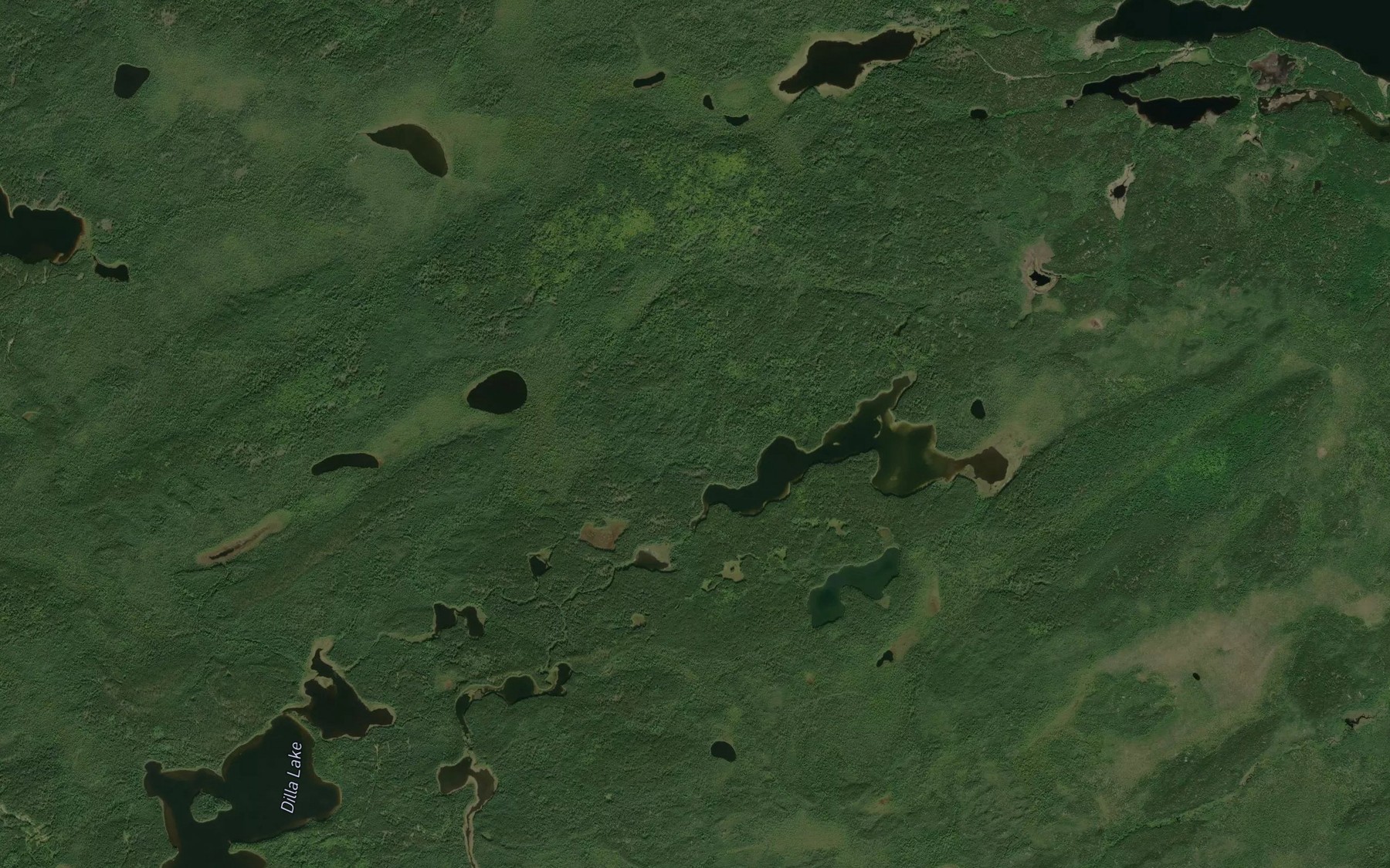 Satellite map of the Sunnemequat Creek