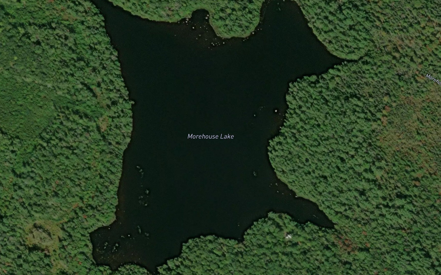 Satellite map of the Morehouse Lake