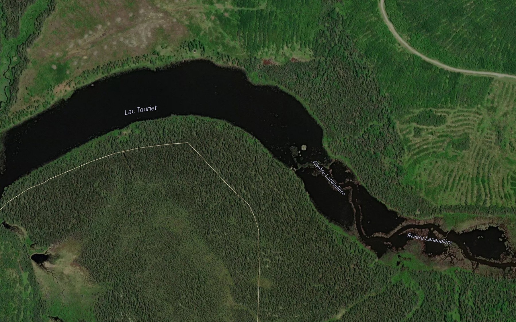 Satellite map of the Lac Touriet