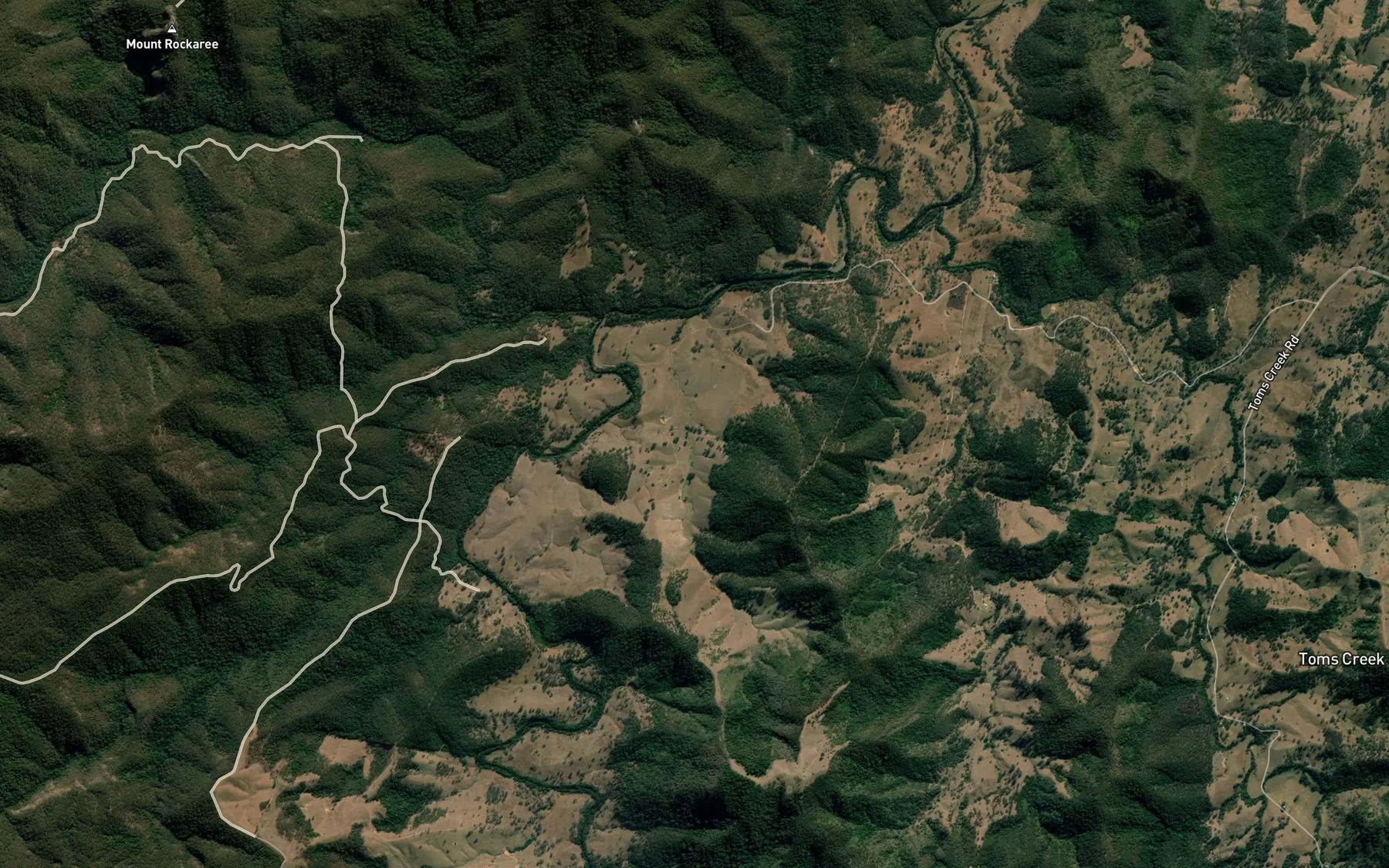 Satellite map of the Doyles River