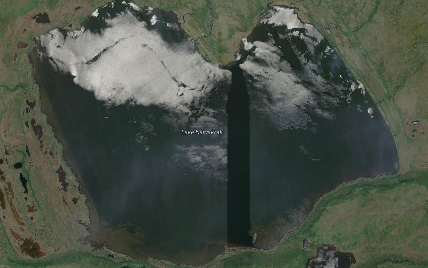 Satellite map of the Lake Narvakrak
