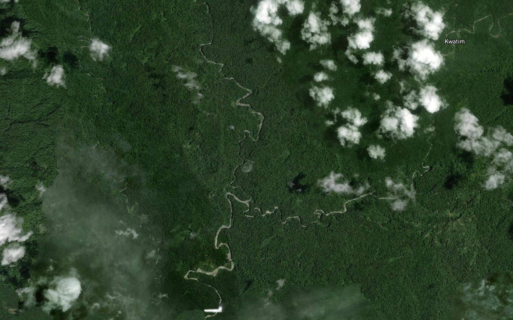 Satellite map of the Nangem Creek