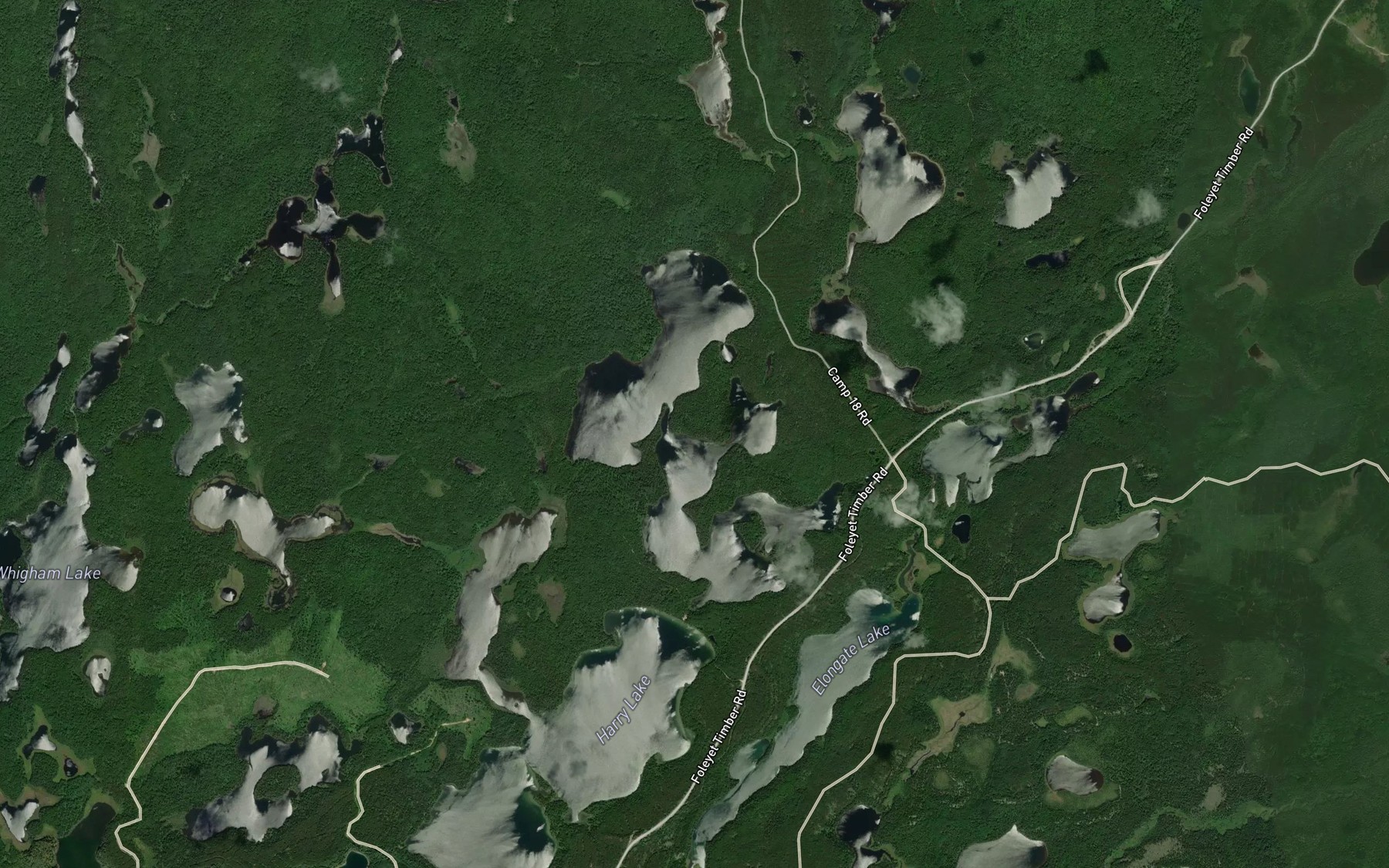 Satellite map of the Cornice Lake