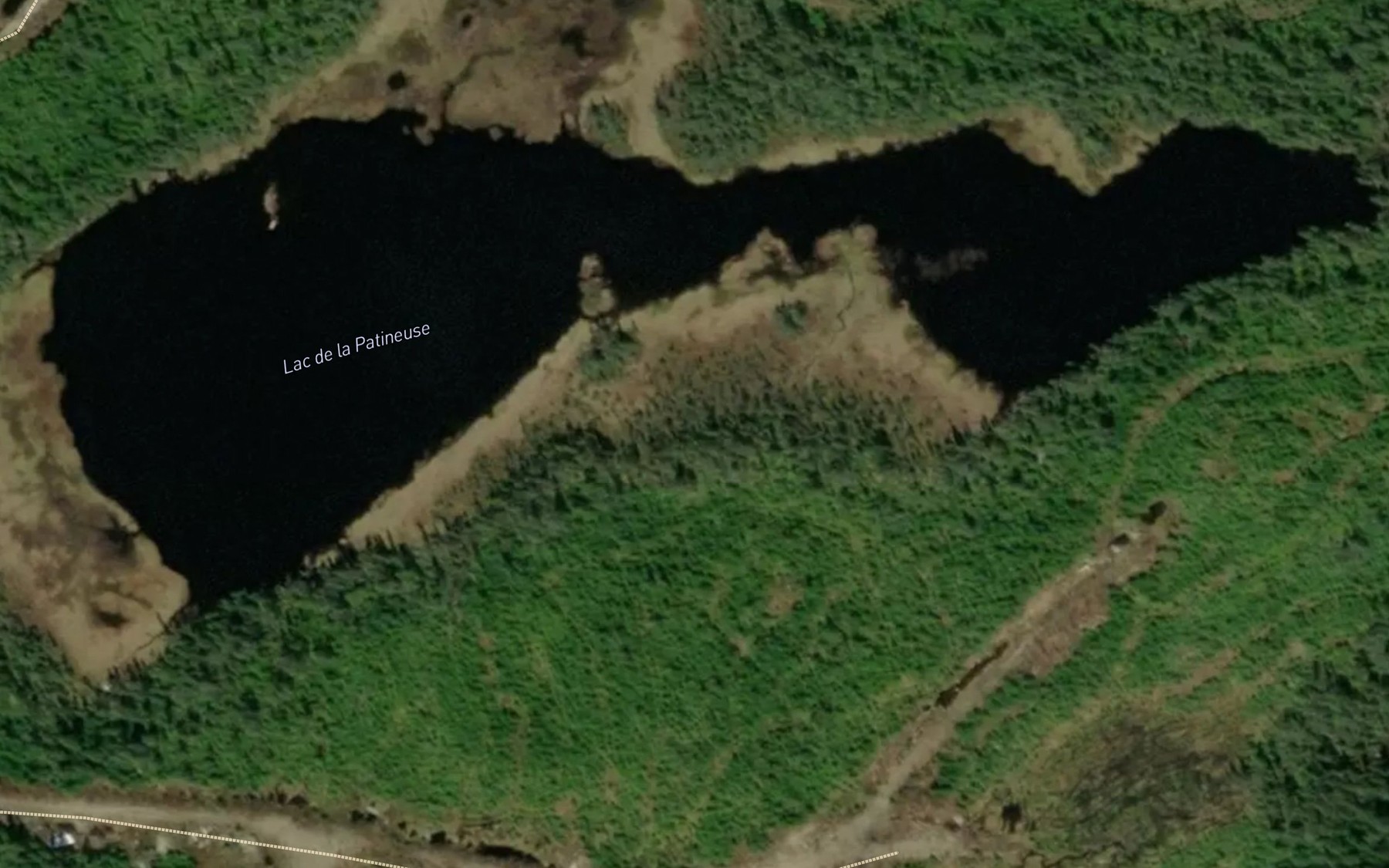 Satellite map of the Lac de la Patineuse
