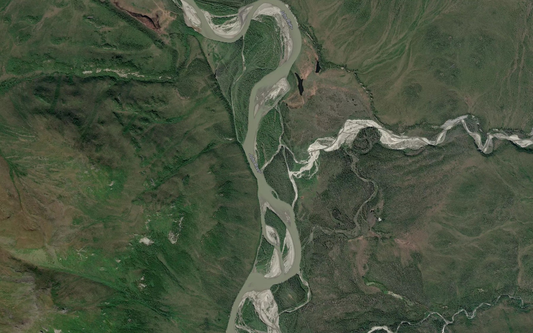 Satellite map of the Mashooshalluk Creek