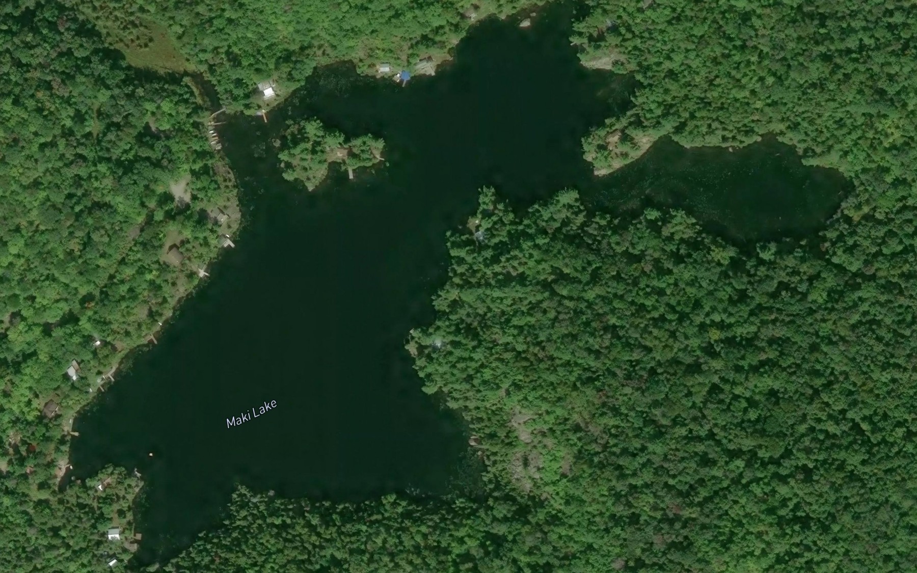 Satellite map of the Maki Lake