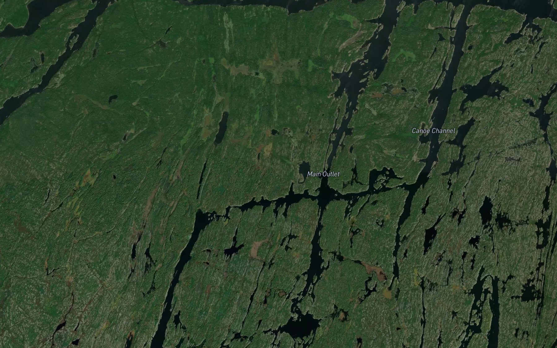 Satellite map of the Canoe Channel