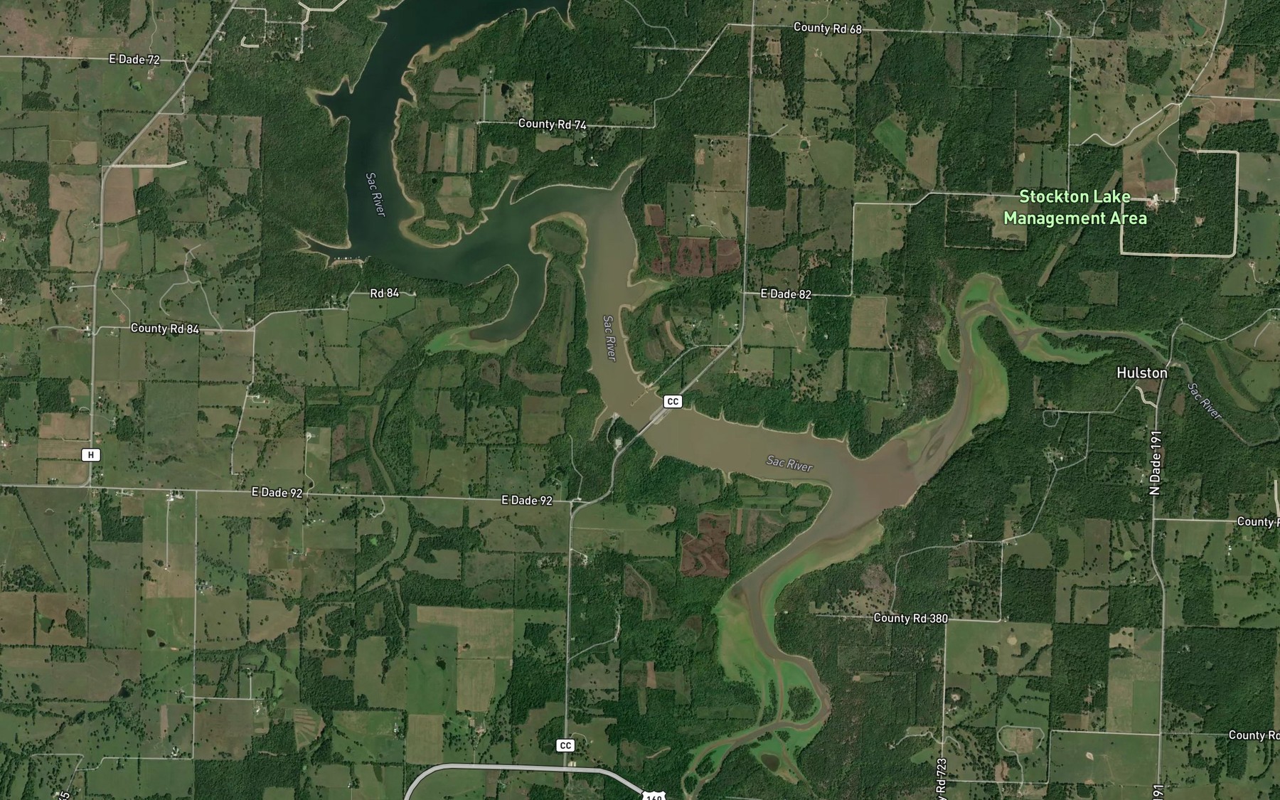 Satellite map of the Spot 2