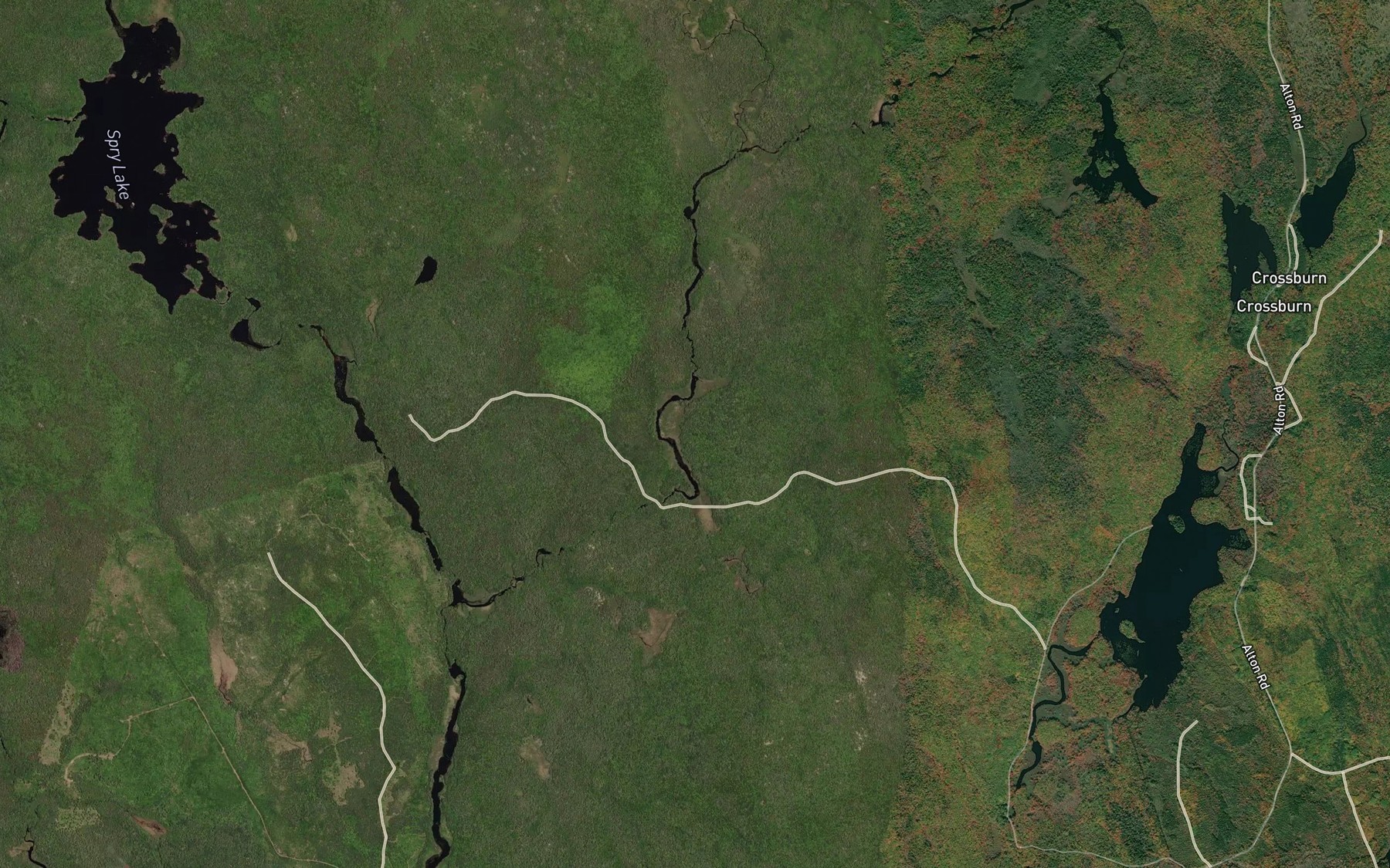 Satellite map of the Donnellan Stillwaters