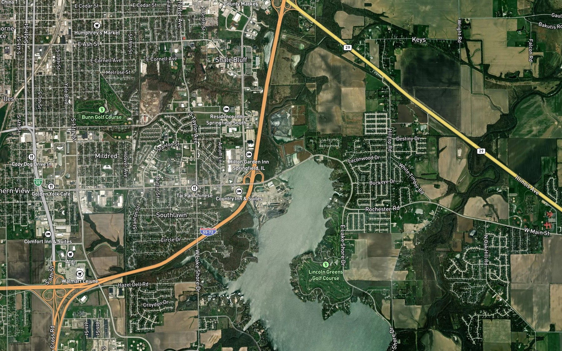 Satellite map of the Splauding Dam