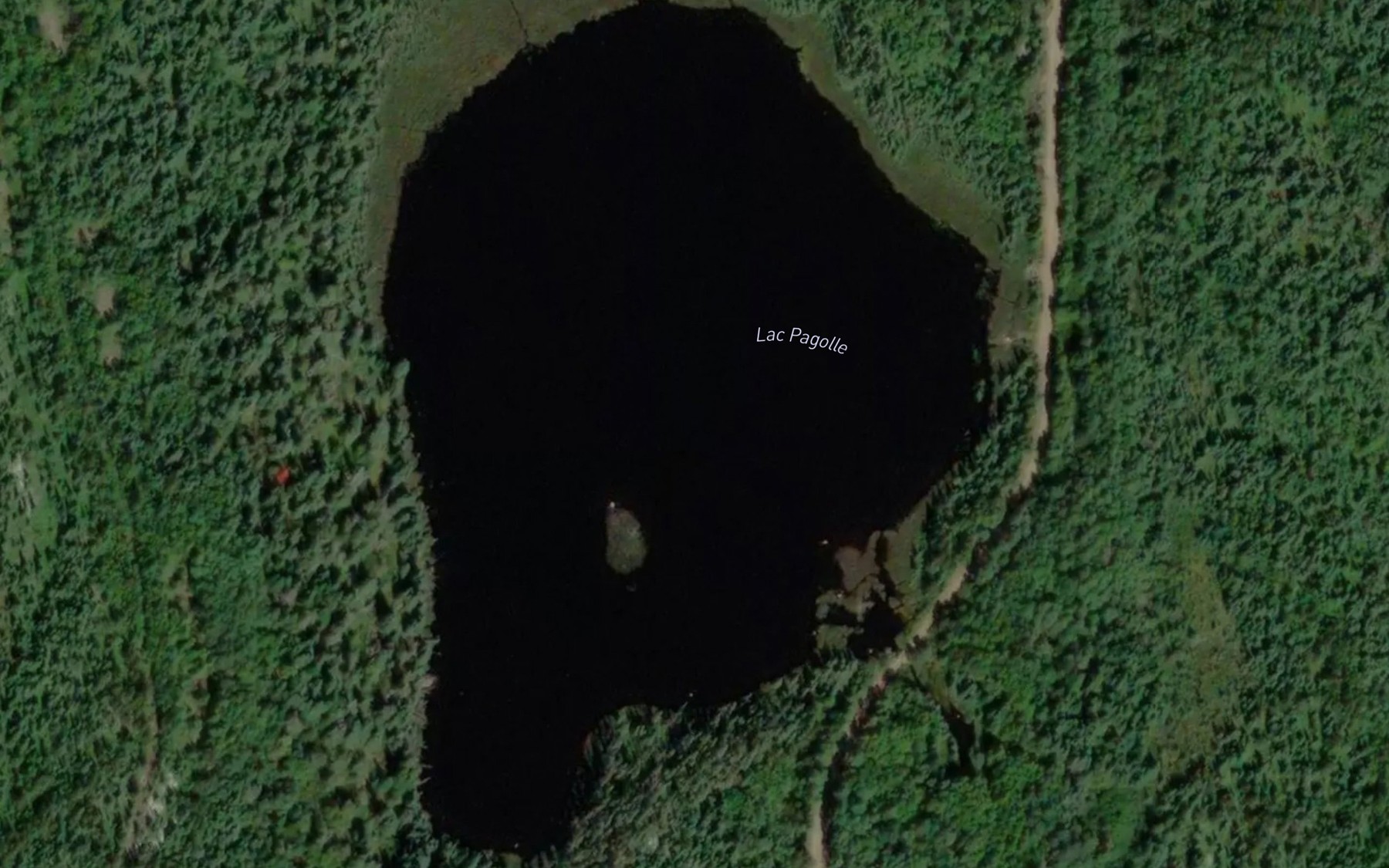 Satellite map of the Lac Pagolle