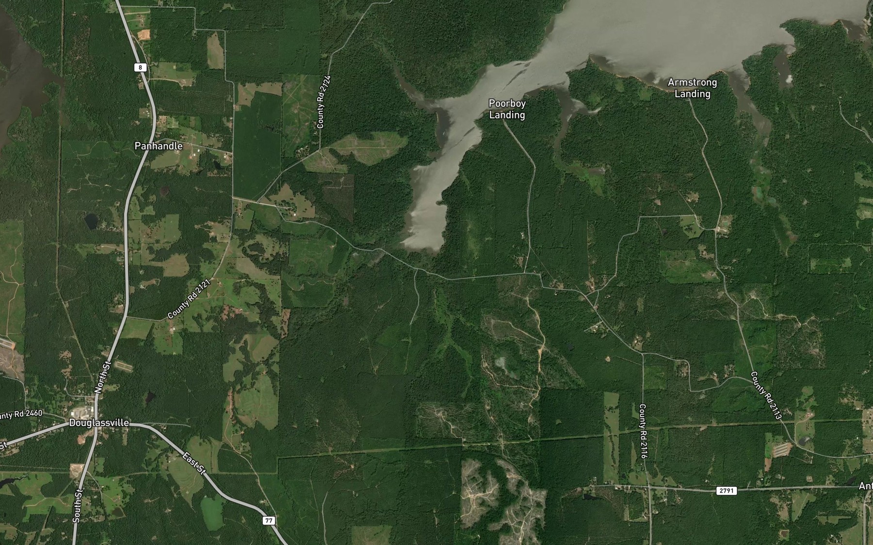 Satellite map of the Jackson Creek