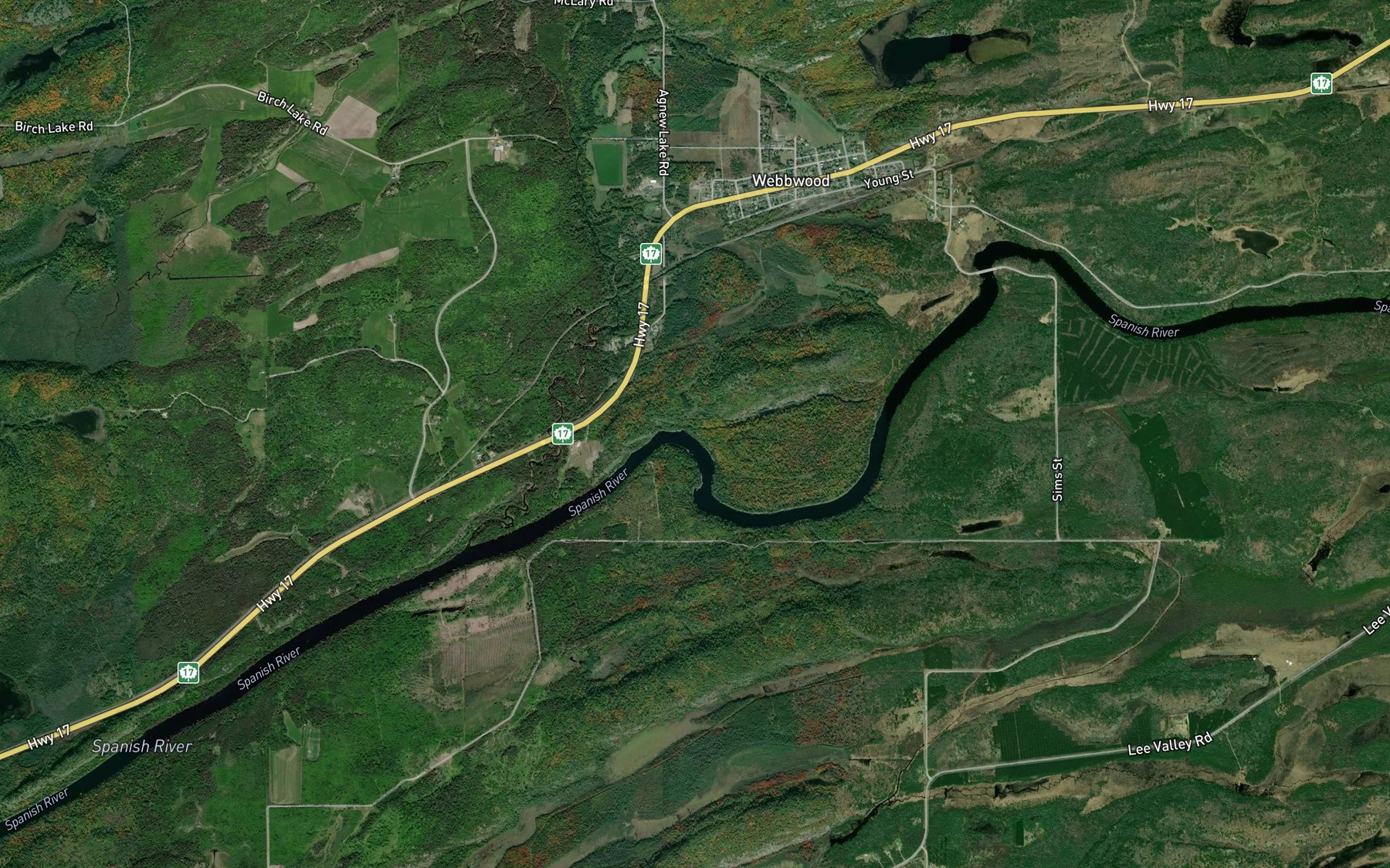 Satellite map of the Devil's Elbow