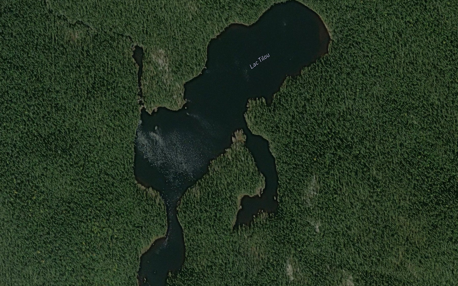Satellite map of the Lac Ti-Lou
