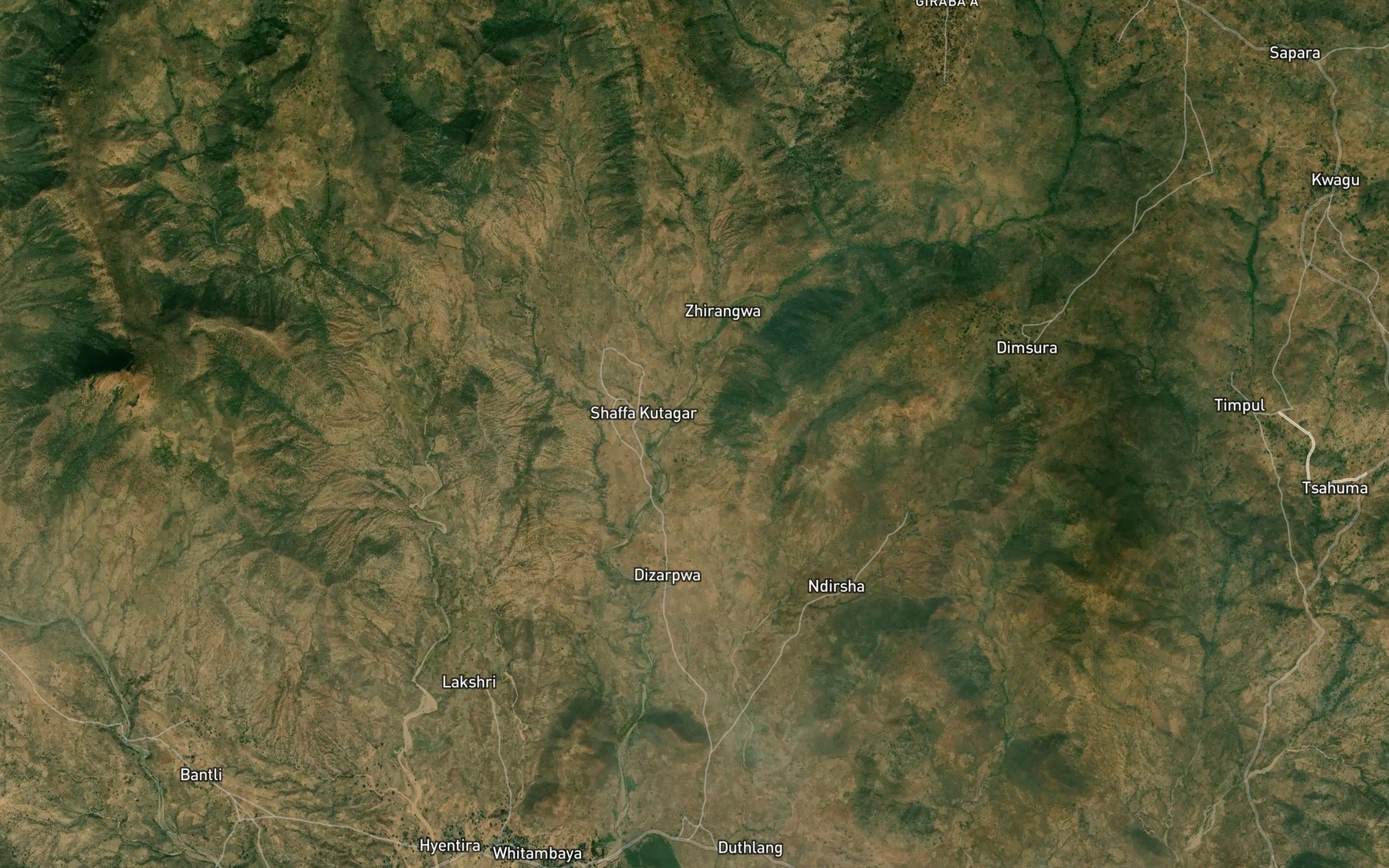 Satellite map of the River Kumara