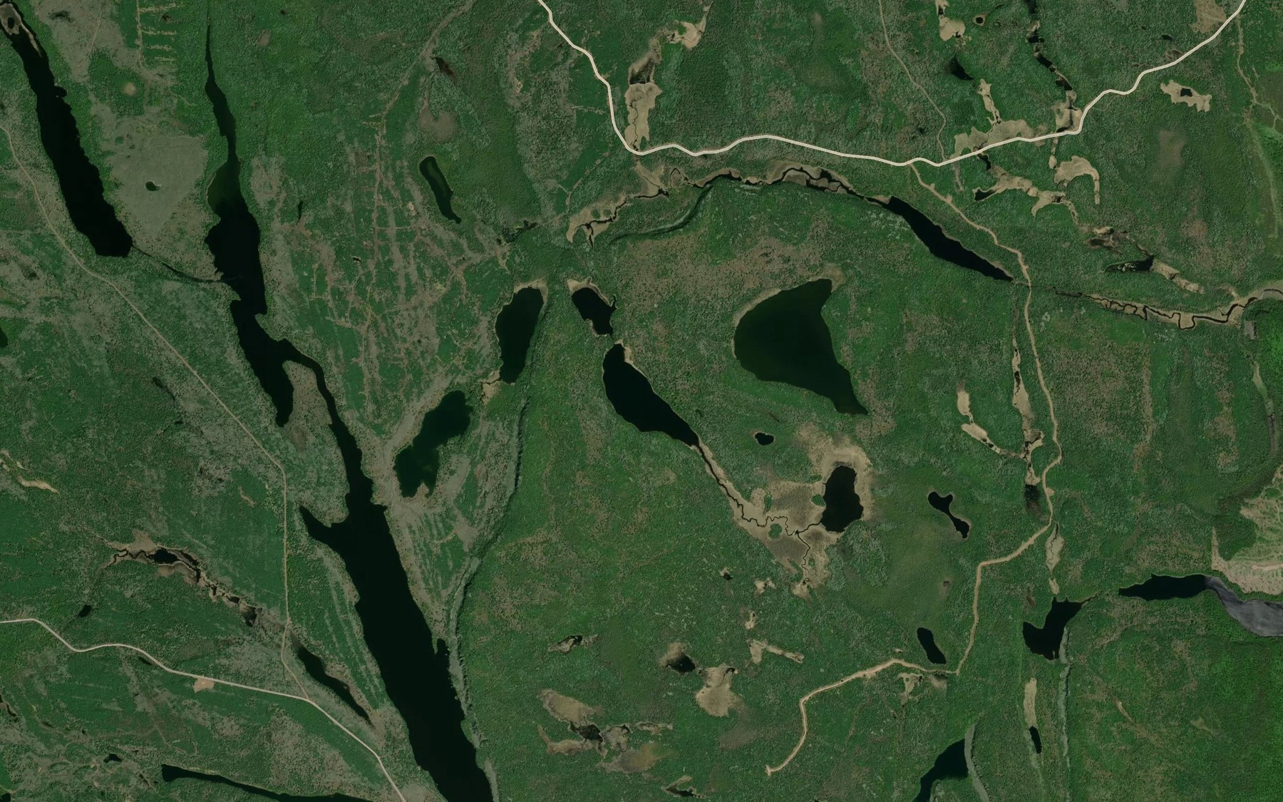 Satellite map of the McLeod Lake