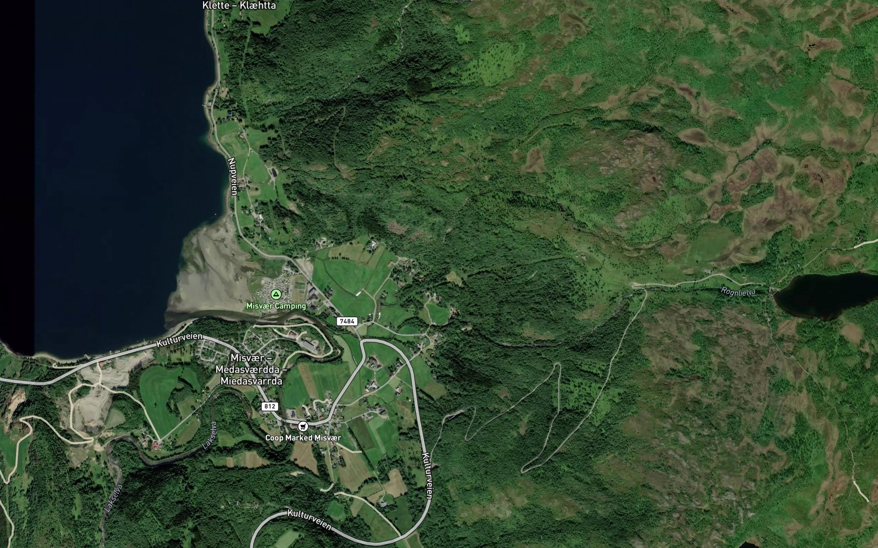 Satellite map of the Hellforselva