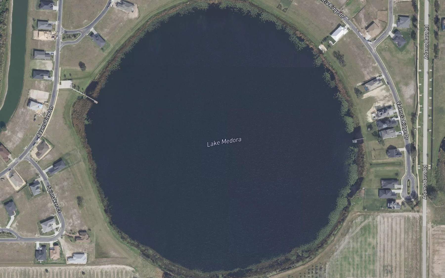 Satellite map of the Lake Medora