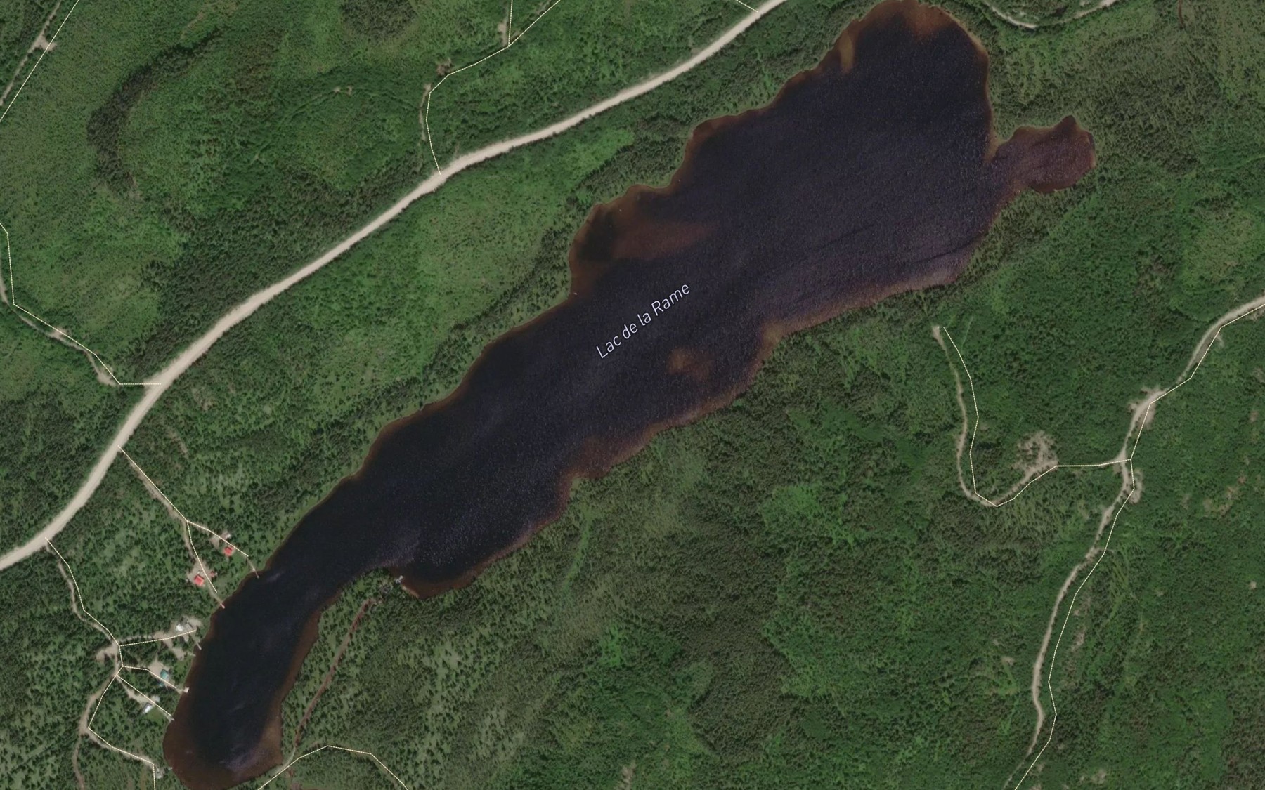 Satellite map of the Lac de la Rame