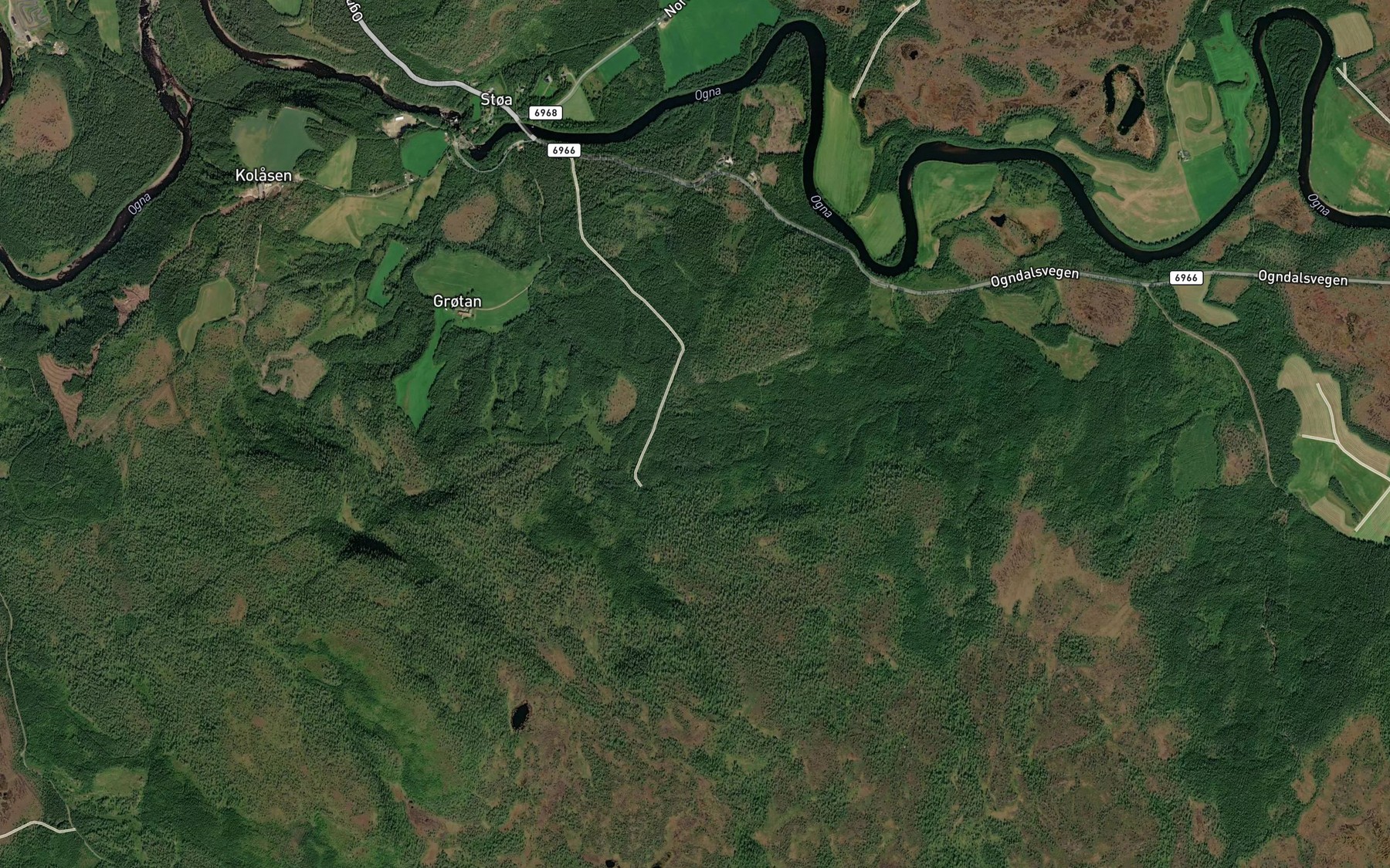 Satellite map of the Bjornasbekken