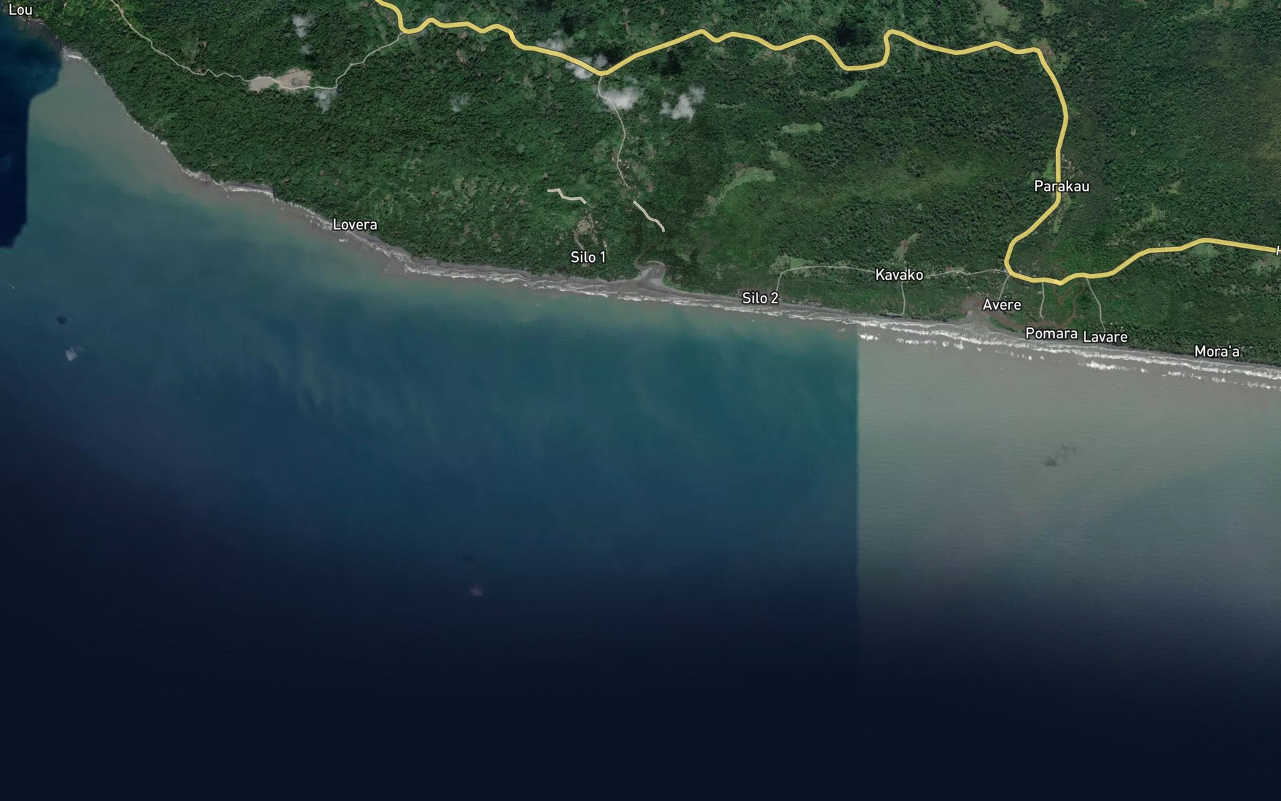 Satellite map of the Silo Creek