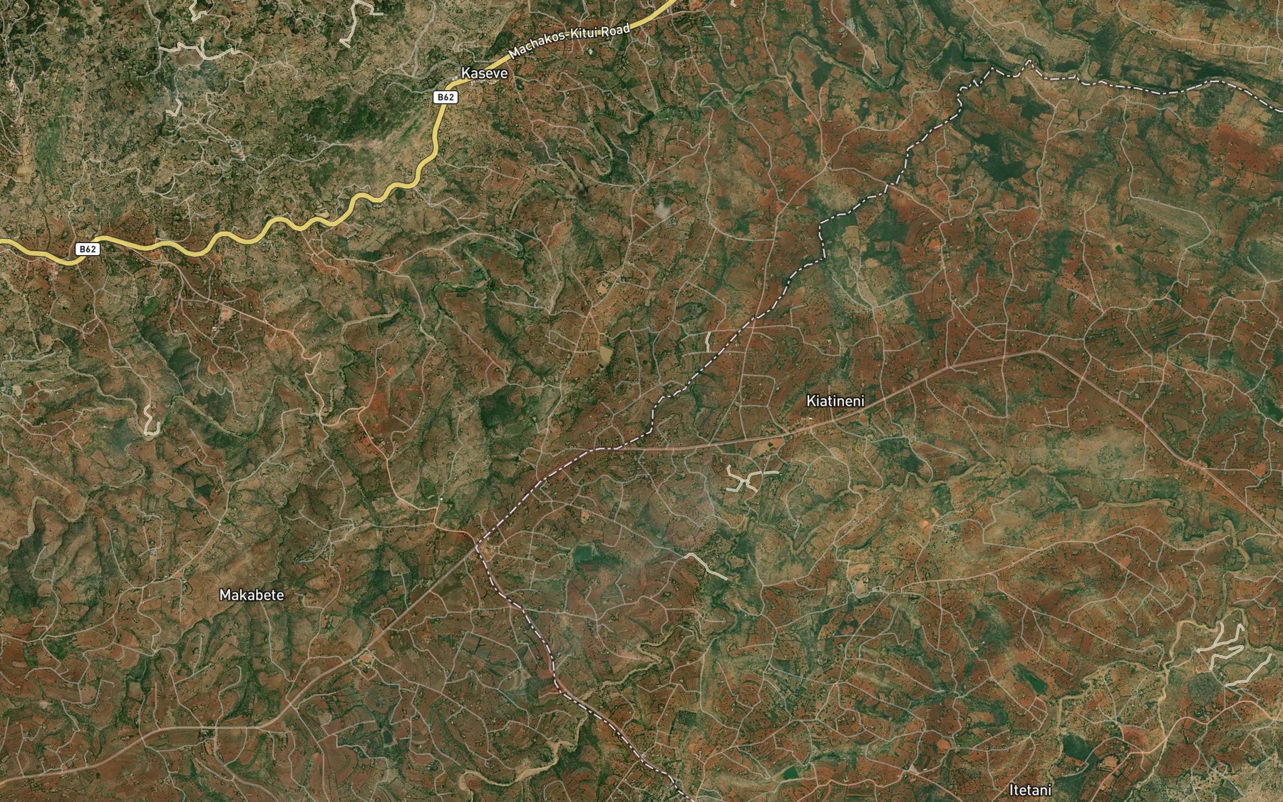 Satellite map of the Kitulu Dam