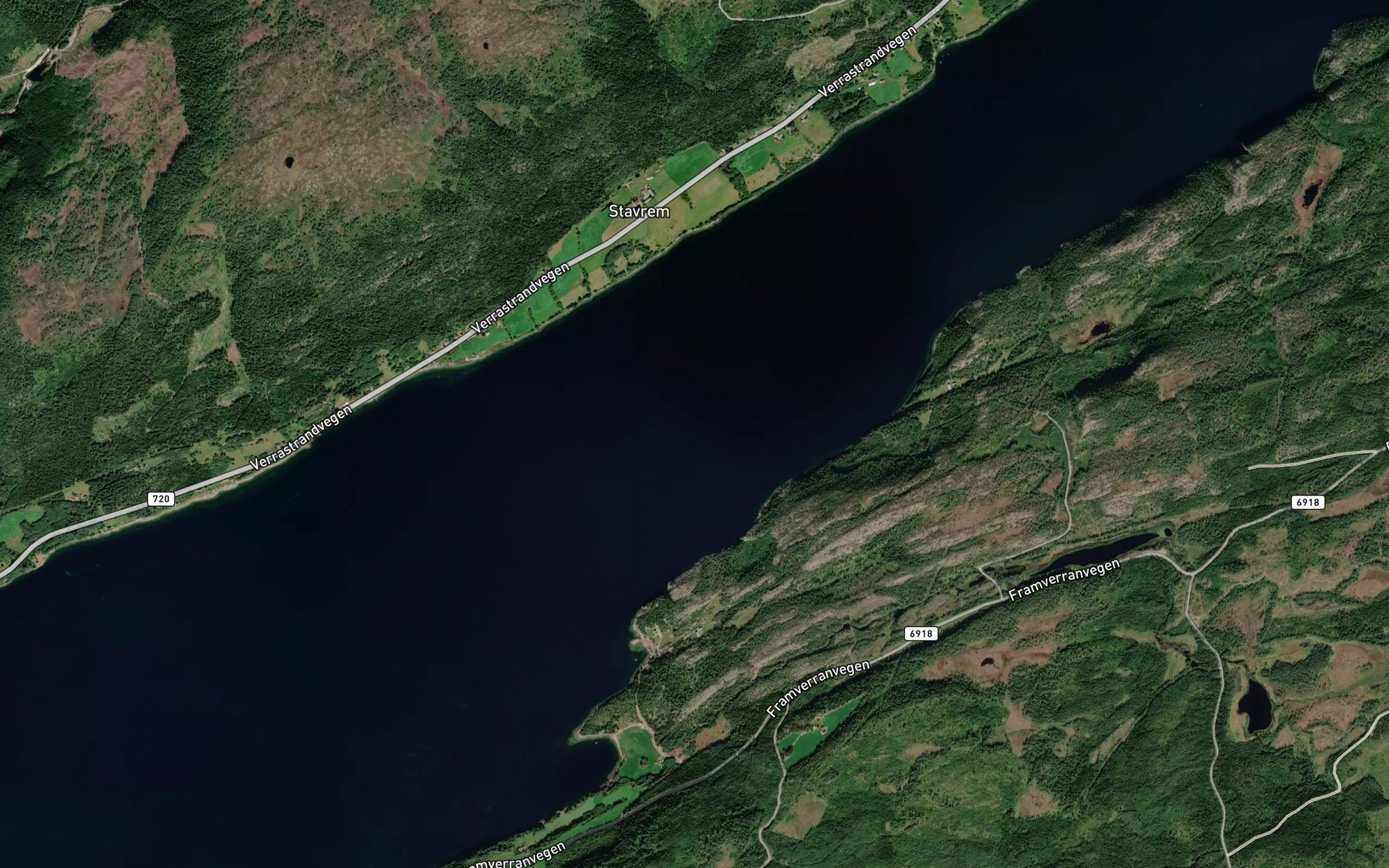 Satellite map of the Verrasundet
