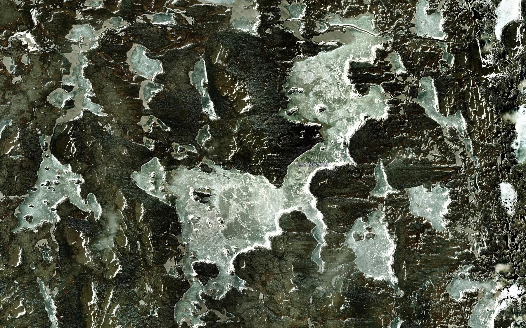 Satellite map of the Lac Mortrel