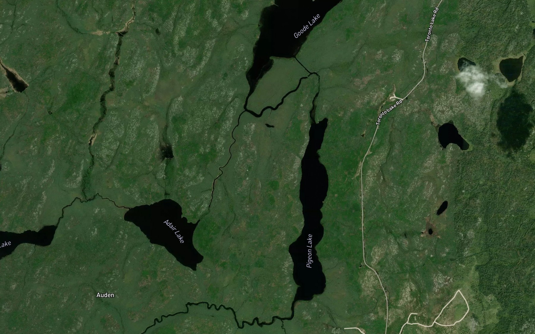 Satellite map of the Sound Creek