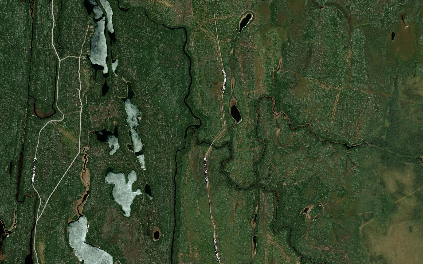 Satellite map of the Lamoth Creek