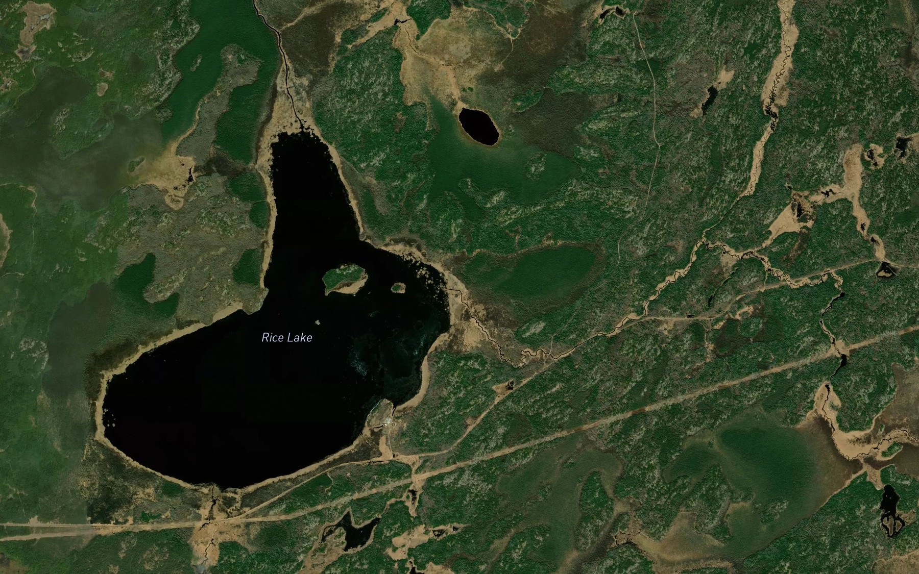 Satellite map of the Bear Creek