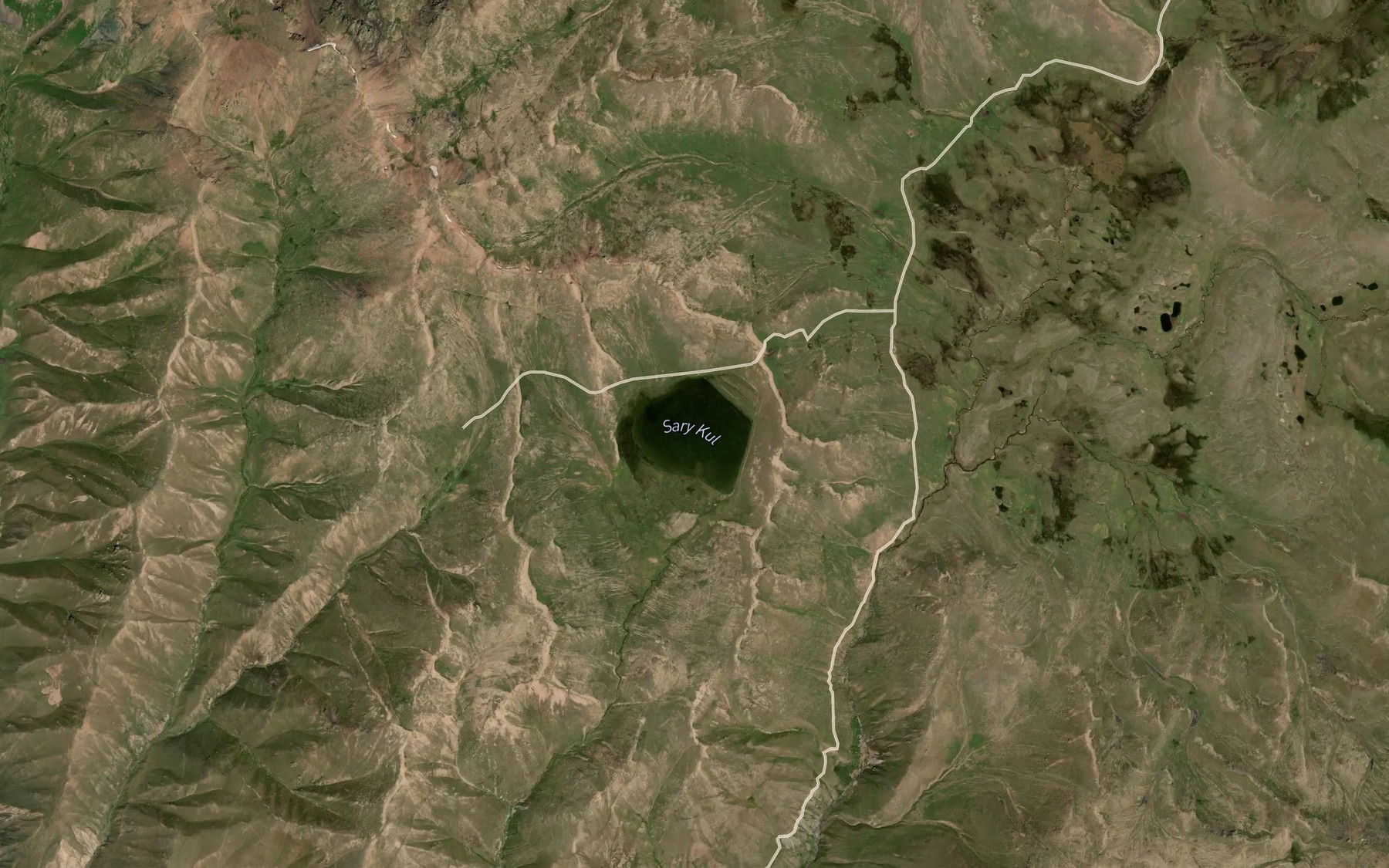 Satellite map of the Ozero Sarykel'