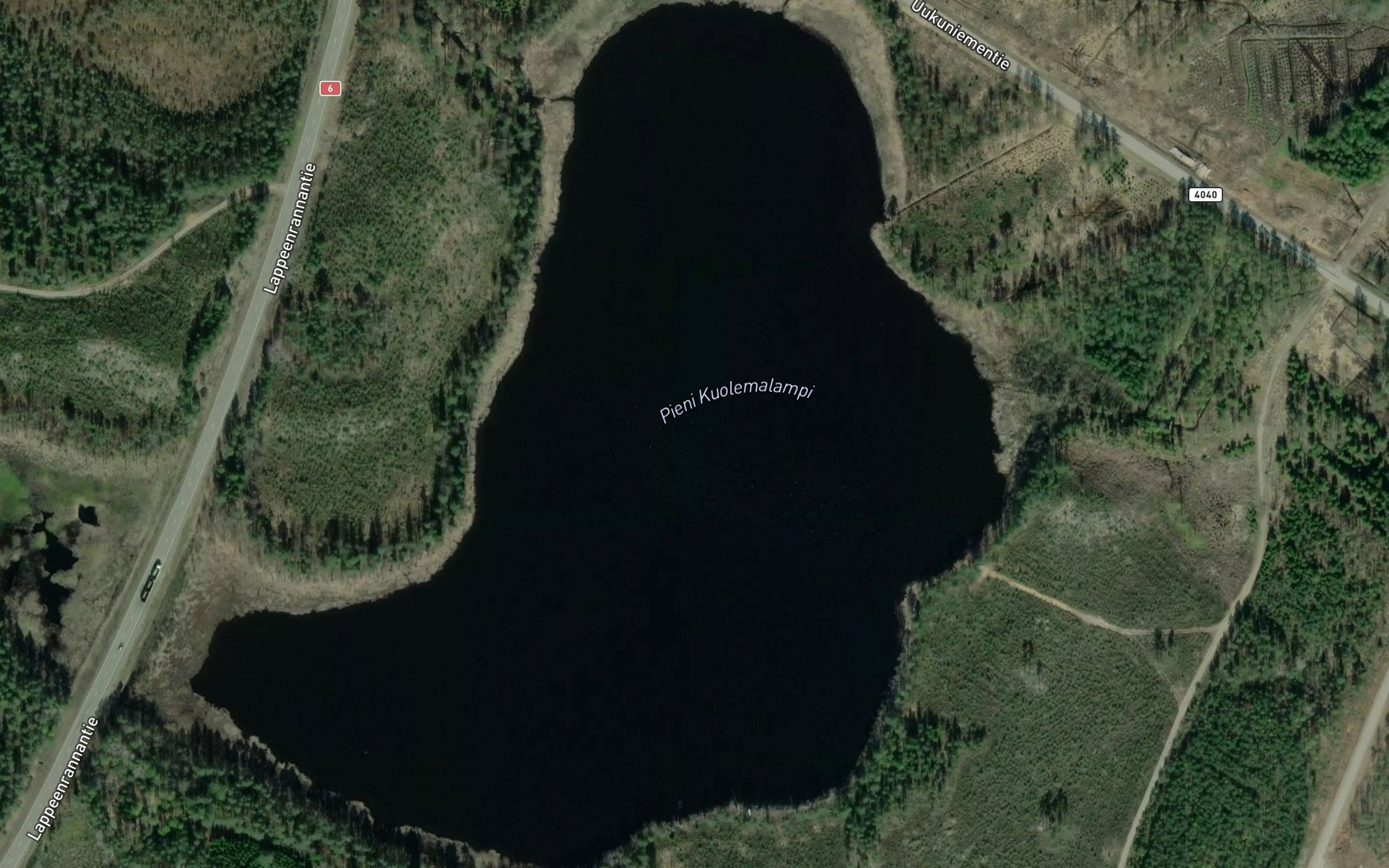 Satellite map of the Pieni Kuolemalampi