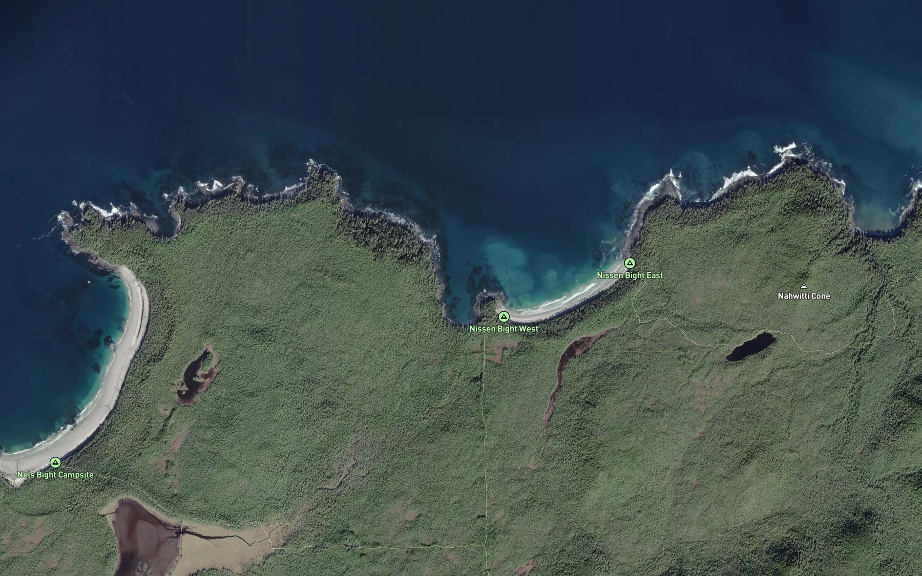 Satellite map of the Fisherman Bay