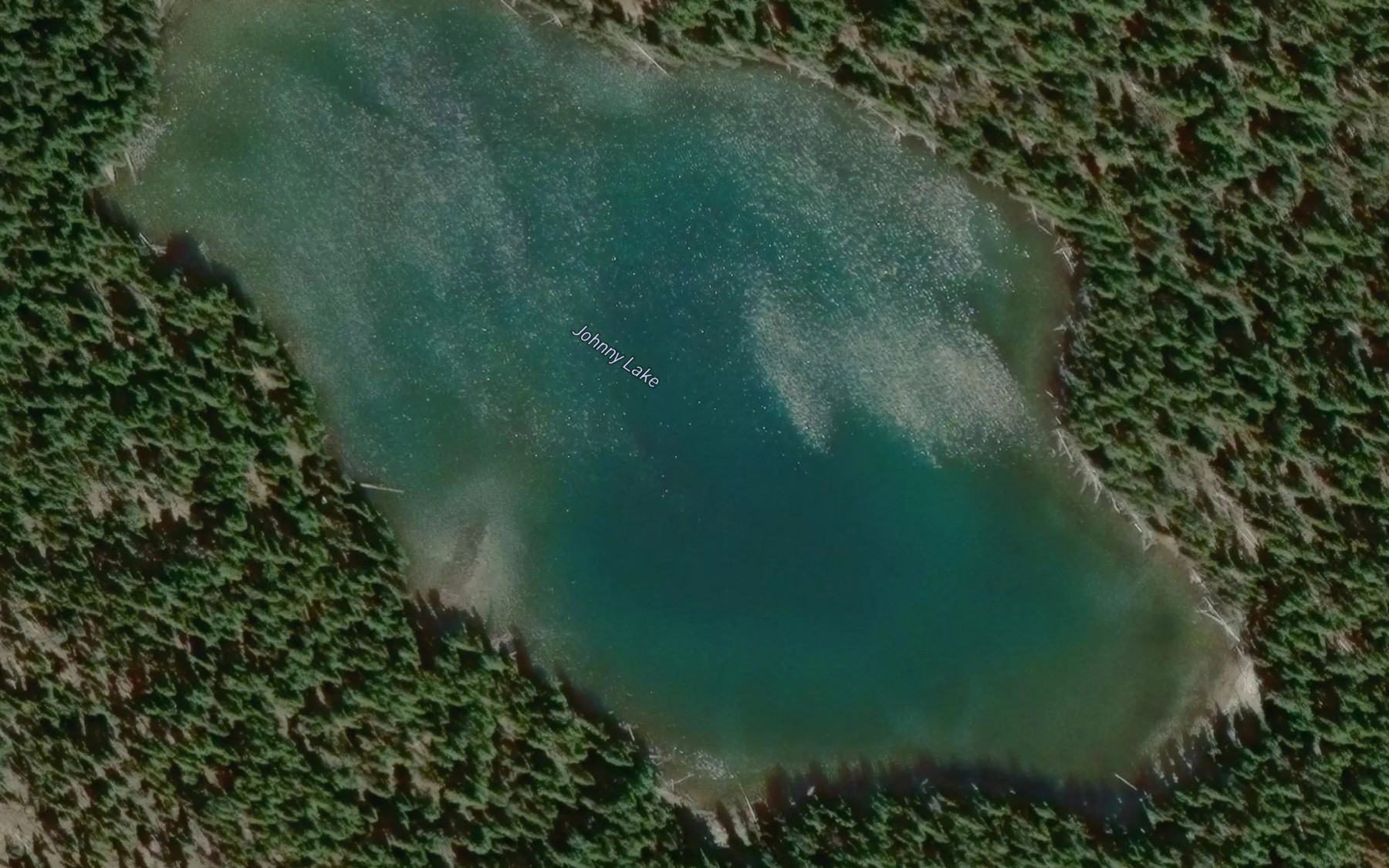 Satellite map of the Johnny Lake