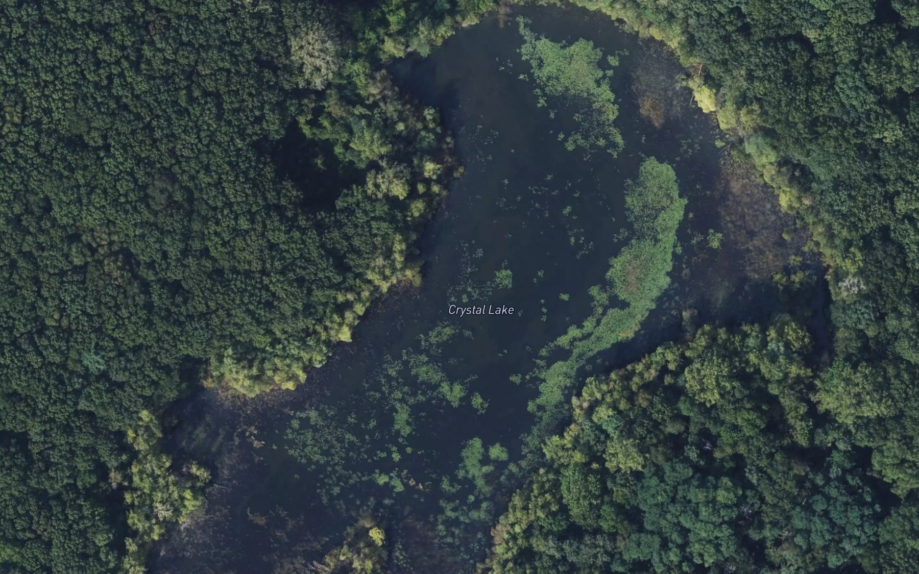 Satellite map of the Crystal Lake