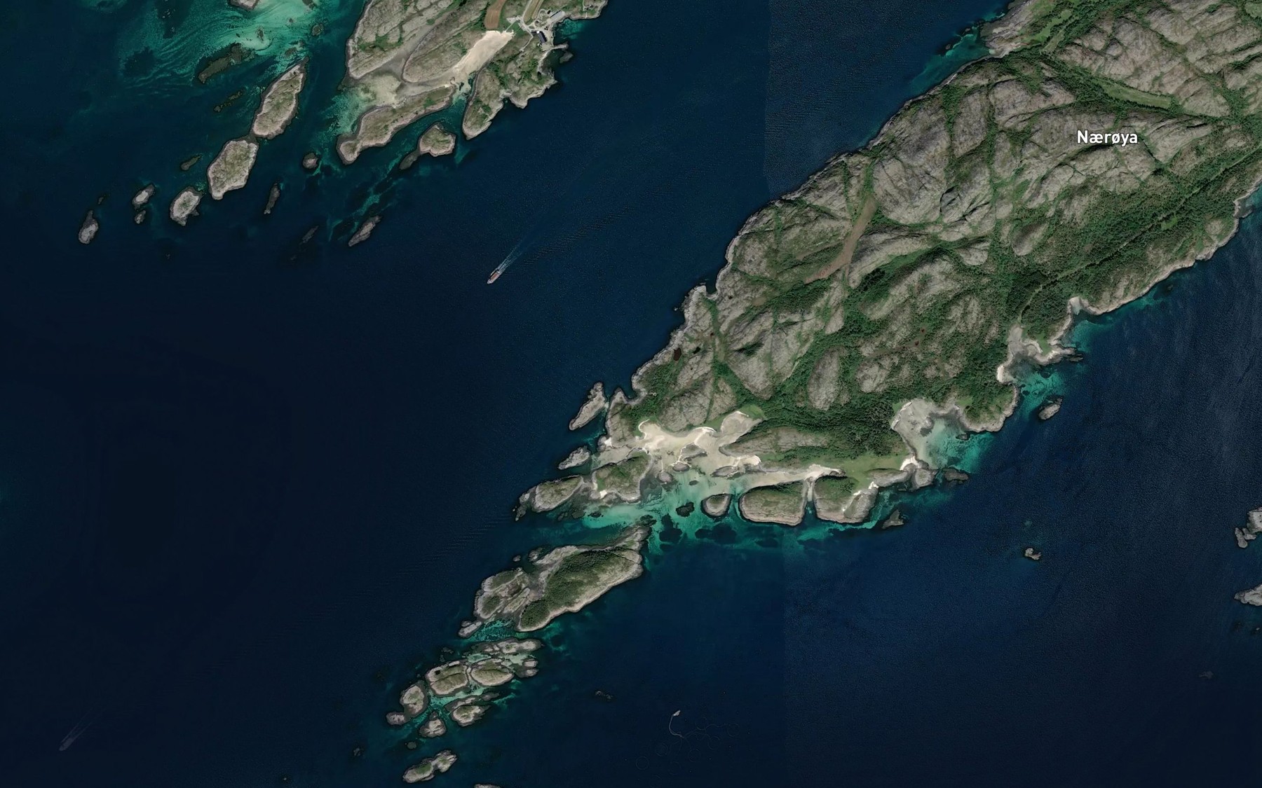 Satellite map of the Kjerksandbukta