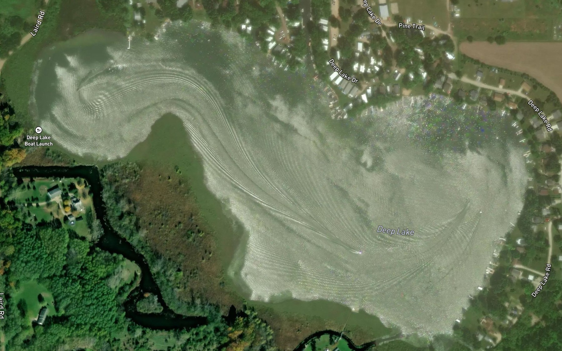Satellite map of the Deep Lake