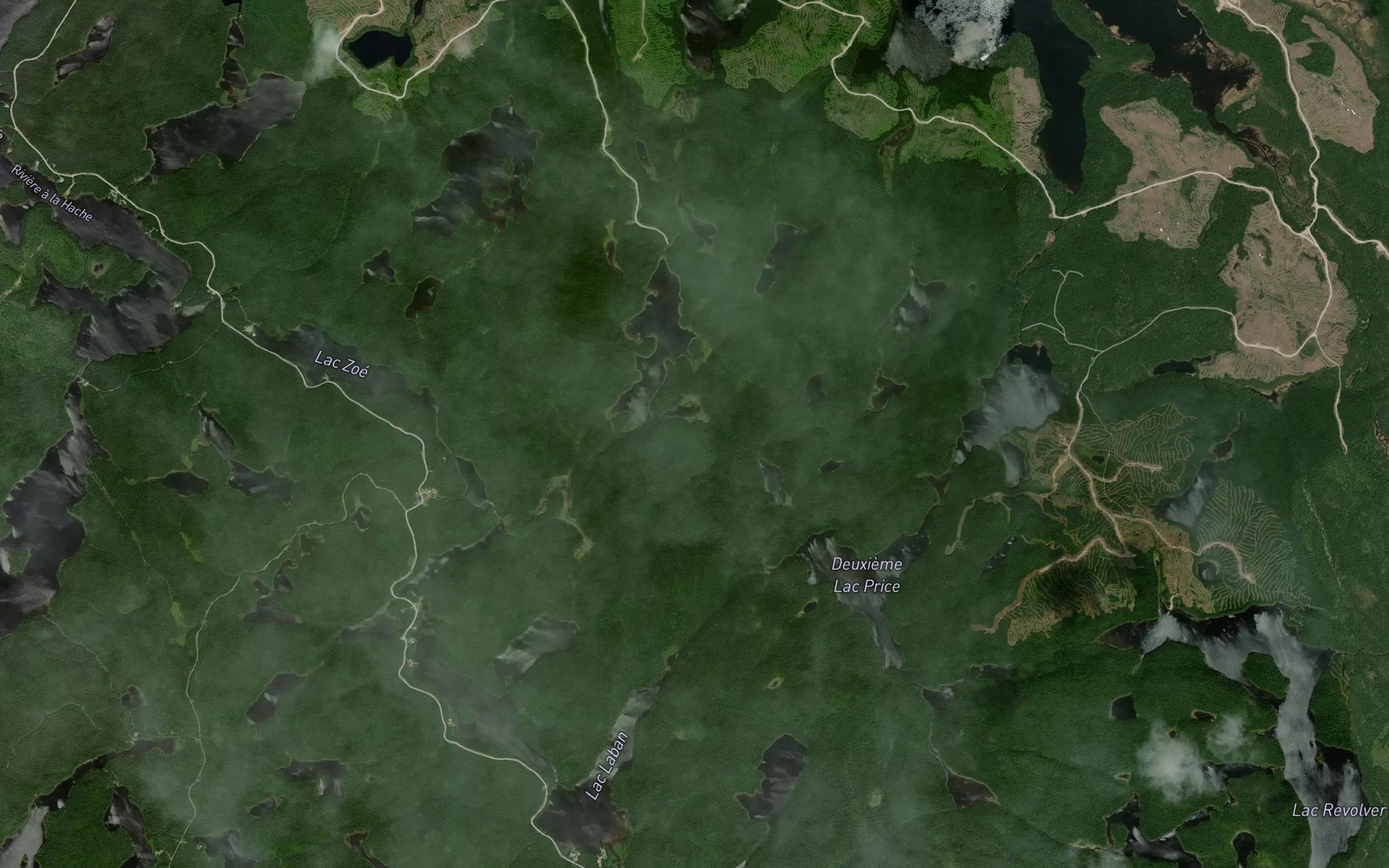 Satellite map of the Lac Edente