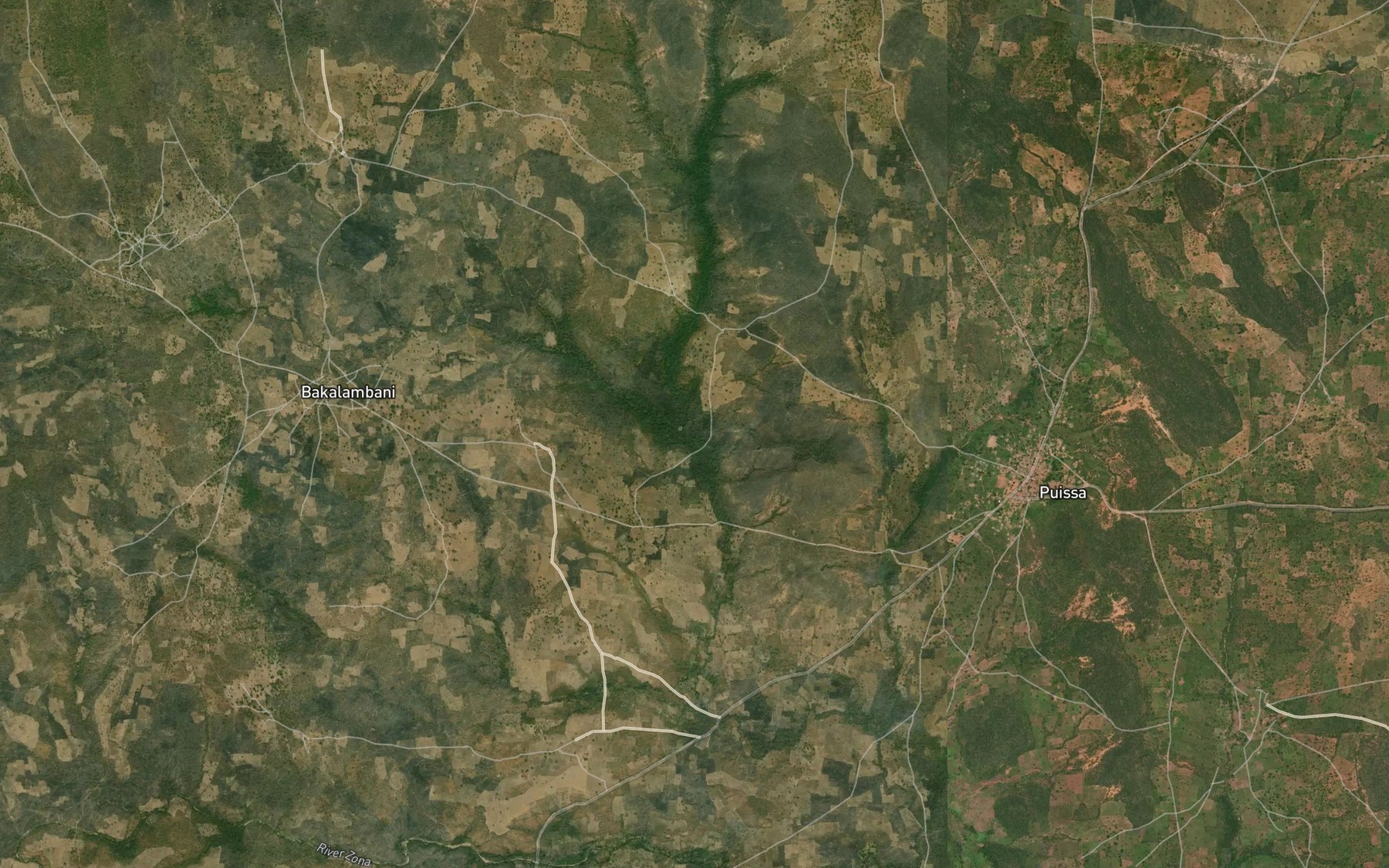 Satellite map of the River Blaba