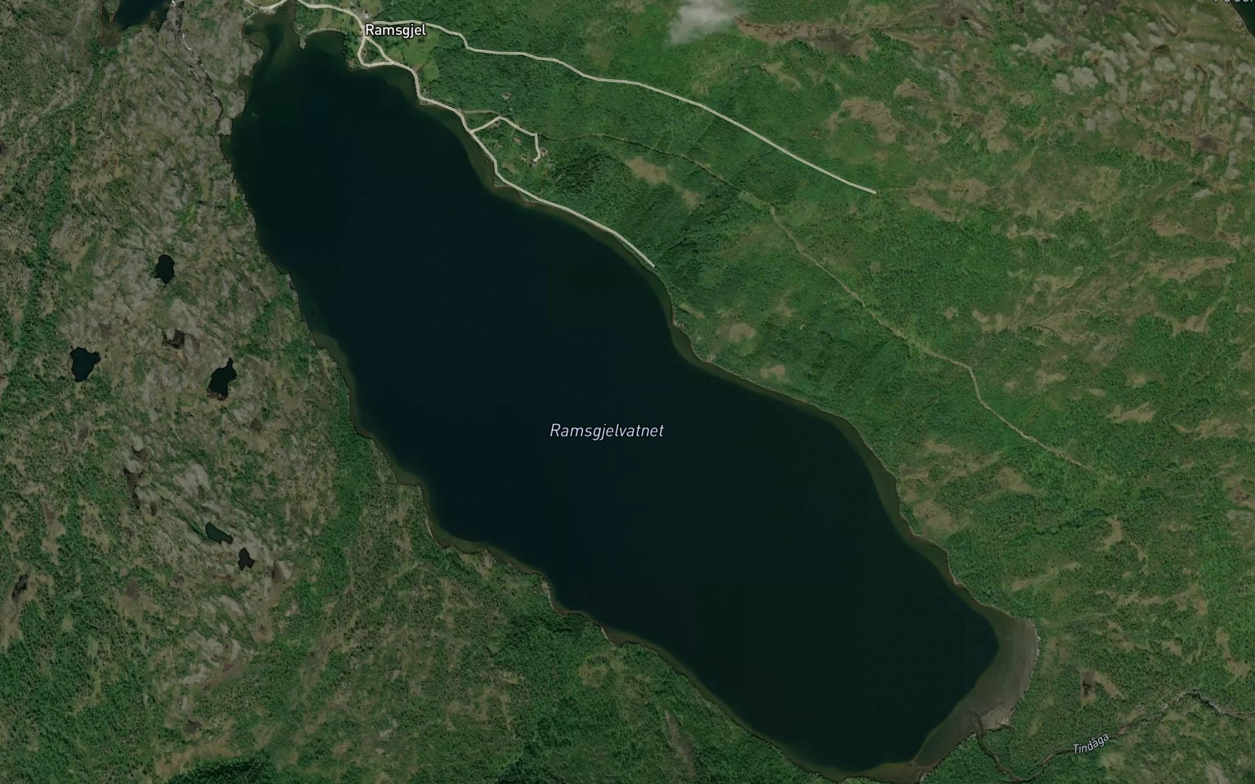 Satellite map of the Ramsgjelvatnet