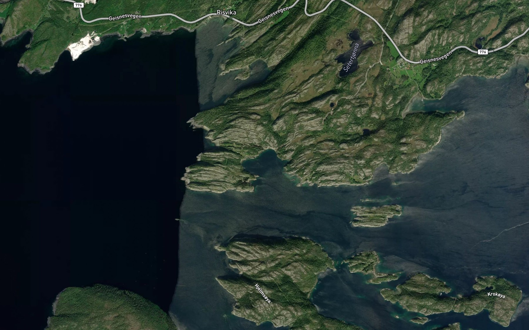 Satellite map of the Galtnesbukta