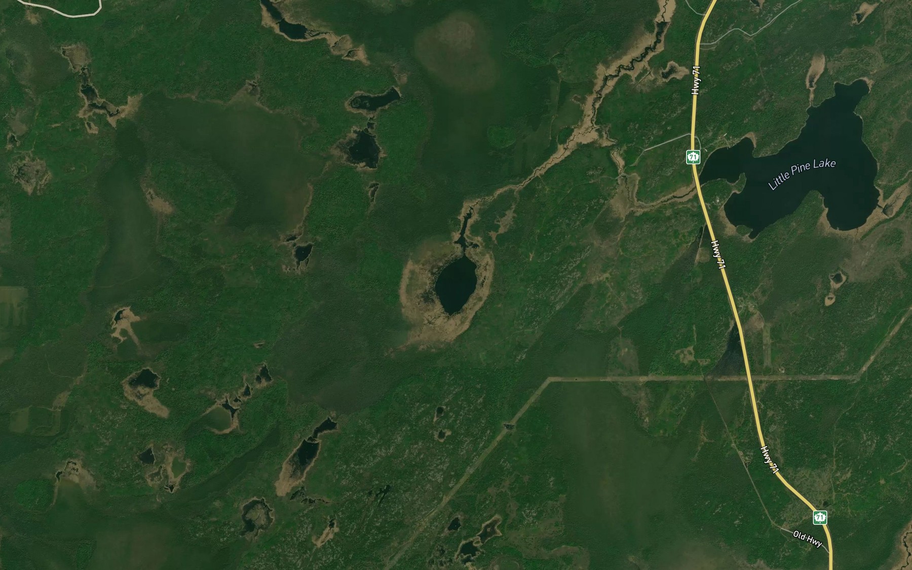 Satellite map of the Mud Lake